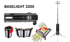 Mobilní světelná věž Baselight 320X - 45000 lumenů, 33 kg, manuální ovládání stěžně